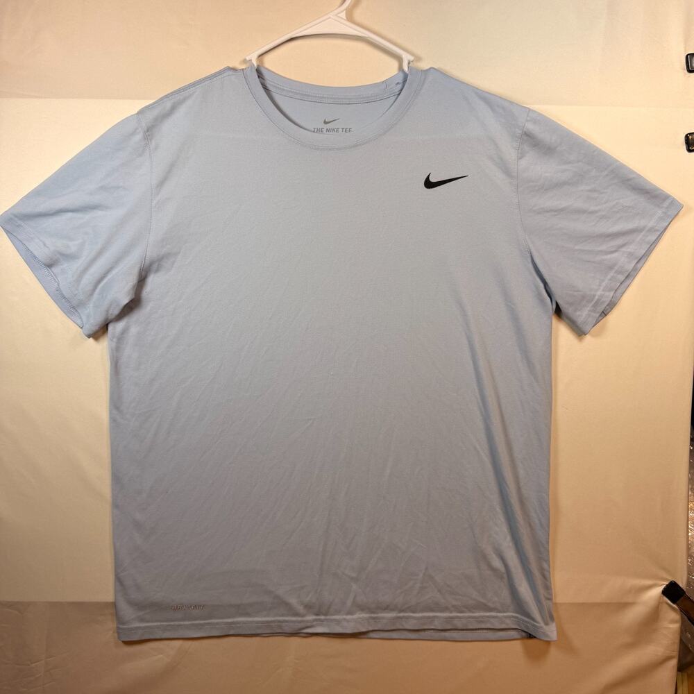 Nike The Nike Tee Dri-Fit Light Blue Short Sleeve Shirt Mens Size Large
